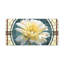 Art mural en mosaïque de fleurs de calendula blanches-990981682