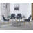 Glass Top Metal Base Dining Table-1735962147