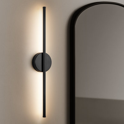 Brynie Iron Metal LED Hardwired Semi Flush Mounted Sconce