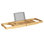 Lavish Home Bamboo Bathtub Tray - Wood Bath Caddy with Book, Phone, or Tablet Rest, Cup Holder, and Extended Sides for Bath Accessories