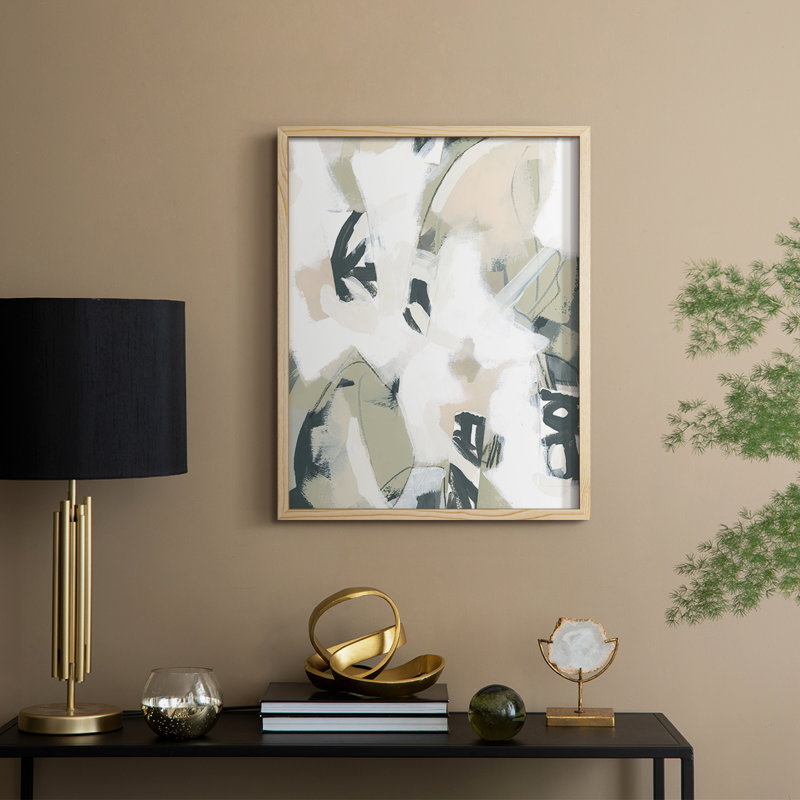 Sumi Storm I, reproduction encadrée - bois massif, H 15 po x l 12 po