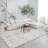 Rug Floral Indoor Area Rug, Cream Gray.-1554934671