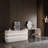 Cyruss Expandable 51.18 '' - 90.55 '' Modern Makeup Vanity with Integrated Lighting, Multiple Storage Spaces (6-Drawers)