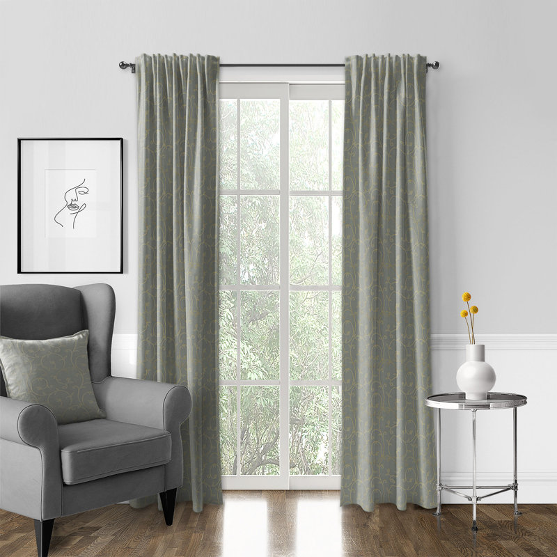 Rideau en mélange de coton Mallory, L 50 po x L 84 po