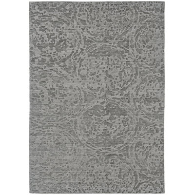 Tapis gris touffeté à la main Buil