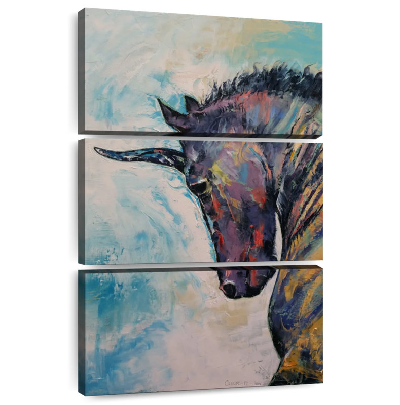 Kelan Dark Unicorn, 50" H x 32" W