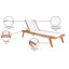 Chaise de patio en teck avec coussins-86506433