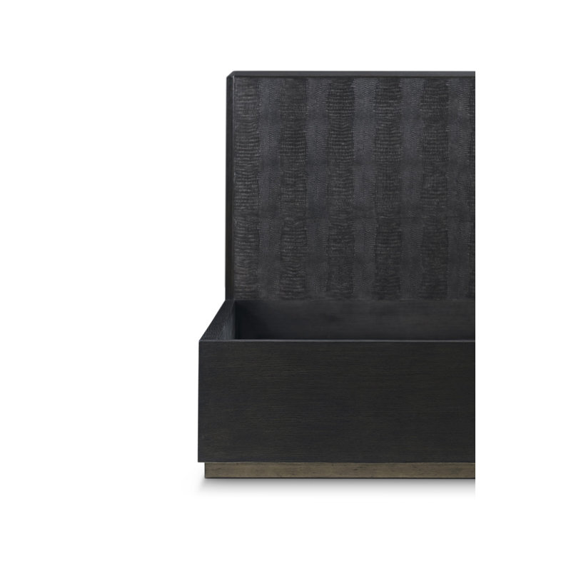 Spencer ST. James Leather Bed, King, Onyx