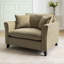 Fauteuil surdimensionné de 46,3 po, tissu chenille, fauteuil confortable et demi-canapé simple avec coussin pour le salon, bureau, vert