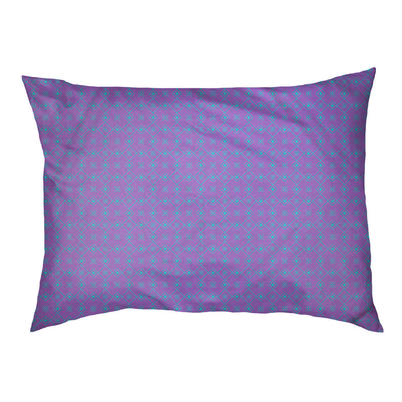 Coussin pour chien/classique à chariot Campion, Moyen (H 14 po x l 40 po x P 30 po), Mauve / Bleu
