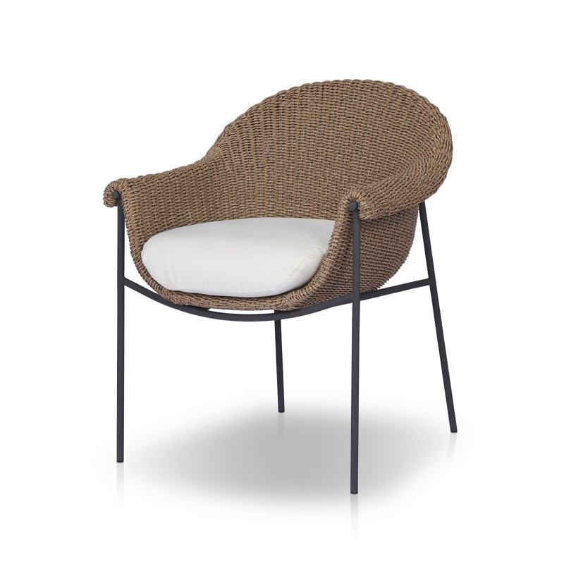 Suerte Outdoor Dining Armchair, Cream