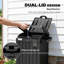 Outsunny 110 L Large Outdoor Bin Waterproof Plastic Dustbin Dual Lid Black