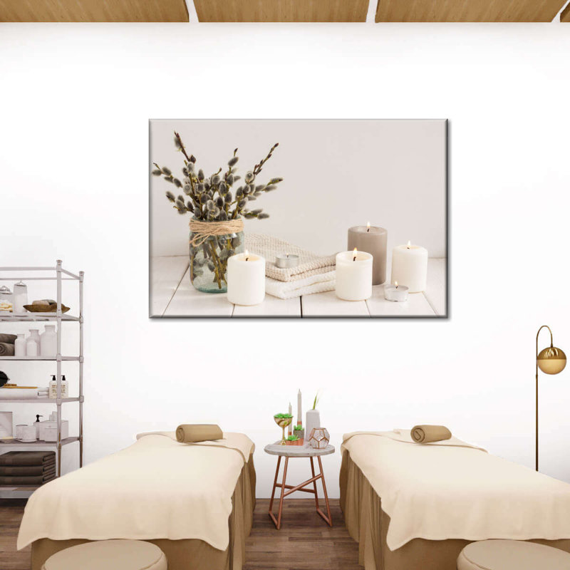 Zen Bathroom, reproduction sur toile, H 26 po x l 39 po x P 1,25 po
