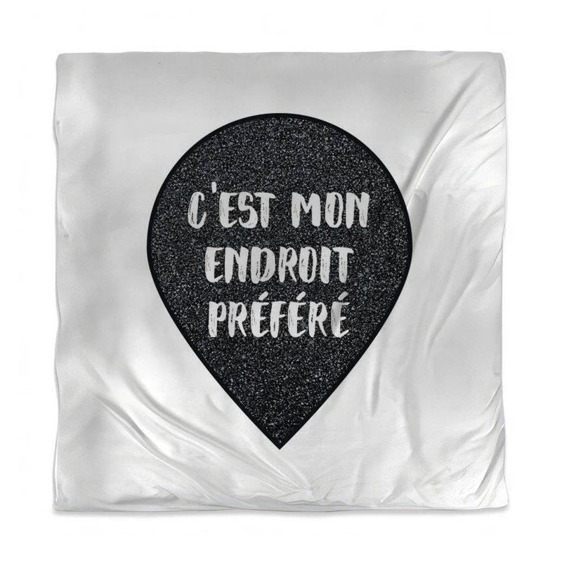 Housse de couette blanche Motivation - It's My Favorite Spot Decor