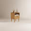 Table de chevet en bois massif avec tiroir ouvert Annice-226835124