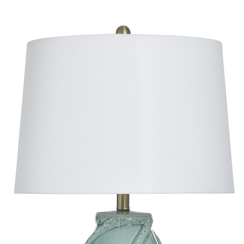 Starlite Ceramic Table Lamp - Starlite Sage - Off-White Shade, Starlite Sage