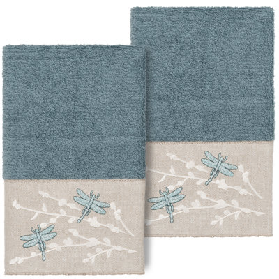 Ensemble de 2 serviettes en coton Braelyn