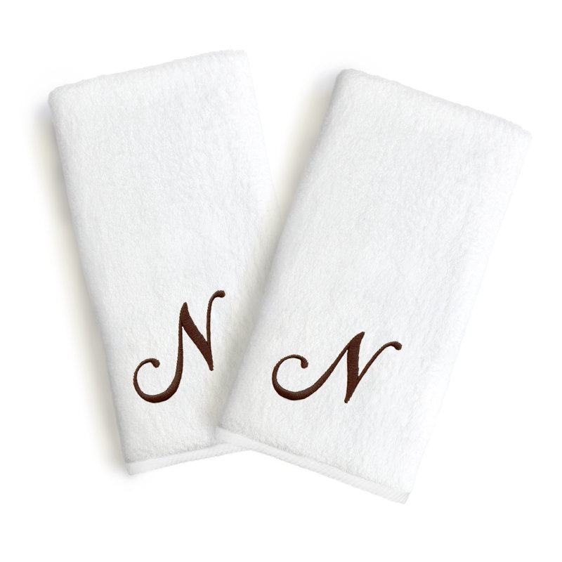 Soft Twist Hand Towel, Letter: N
