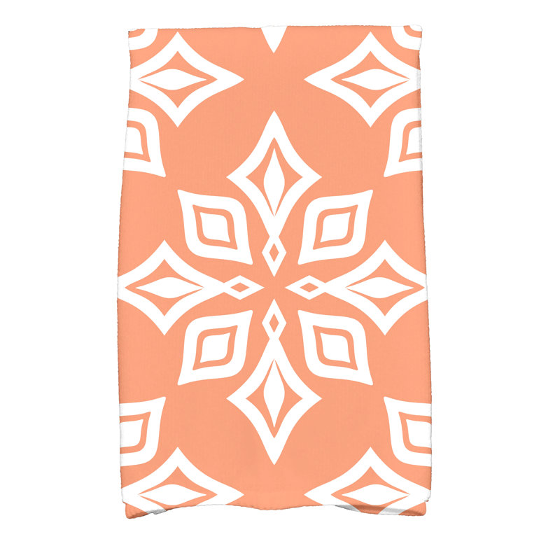 Eastbourne Floral Tea Towel Kitchen Towel, Orange