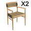 Set Of 2 Teak Garden Chairs