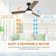 44-Inch Ceiling Fan With LED Light And Remote Control, 6-Speed Modes, 2 Rotating Modes, Timer