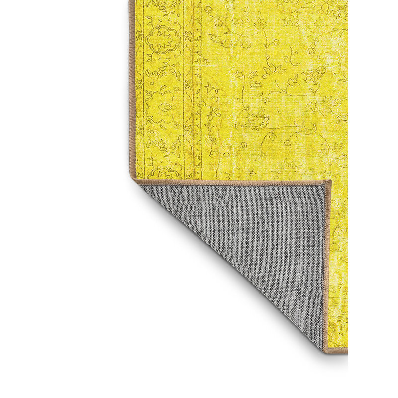 Tapis traditionnels jaunes 3772, Rectangle 8 pi x 12 pi