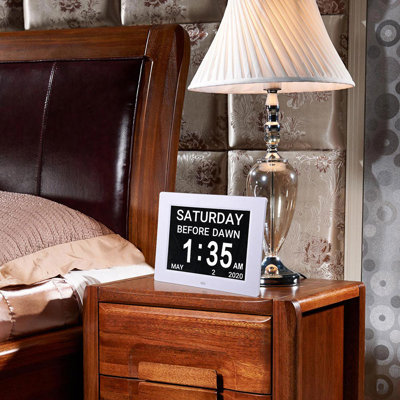06CLK001-8IN_wfv Digital Electric Tabletop Clock with Alarm