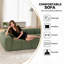 Très grand canapé à compression 98,4 po, canapé en velours côtelé nuage avec 2 coussins et conception sous vide, canapé rembourré 4 places pour petit studio, facile à déplacer-869083371