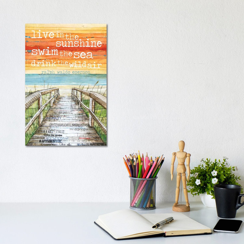 Live N The Sunshine by Danny Phillips - Wrapped Canvas Gallery-Wrapped Canvas Giclée, 20.32 cm H x 30.48 cm W