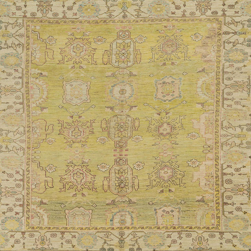 Tapis abstrait moderne 1678, Carré 5 pi