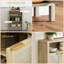 Buffet scandinave en rotin et or-15348476