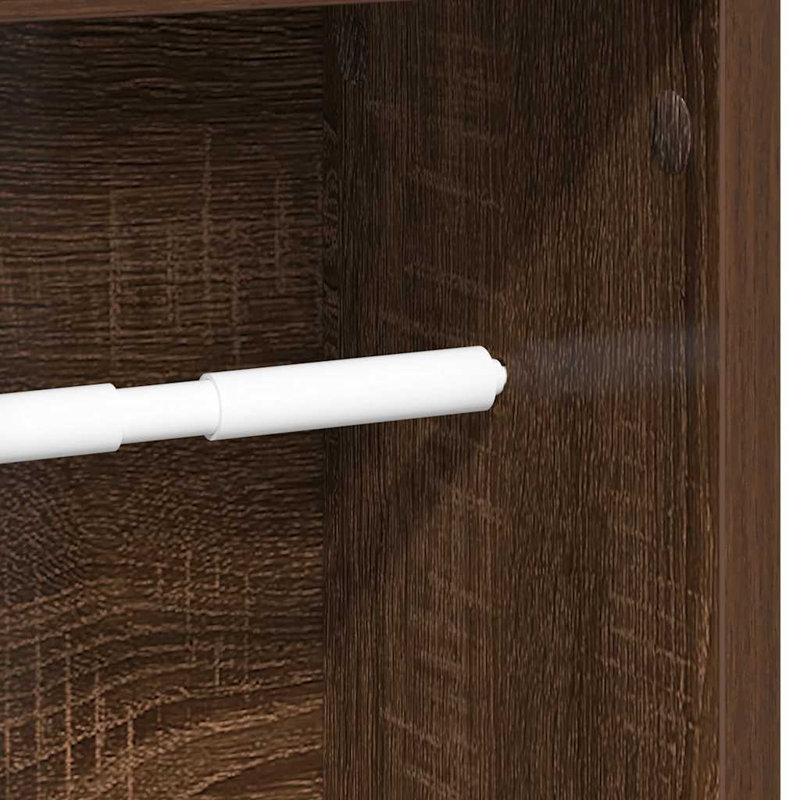 Bathroom Cabinet With Roll Holder 20.5X20x90 Cm, Brown Oak