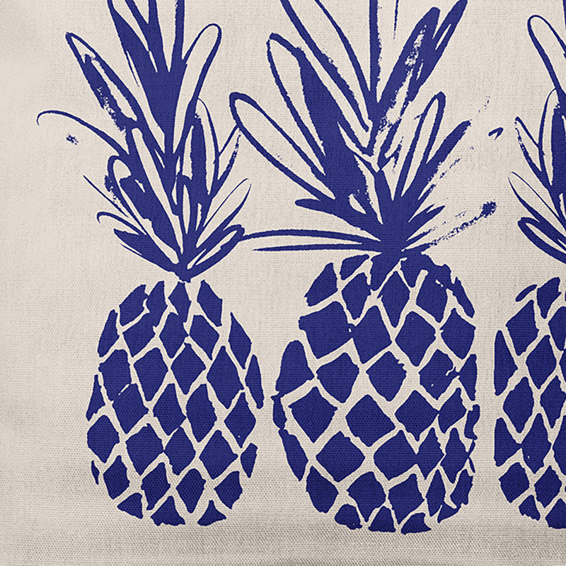 Reversible Throw Pillow, Indigo Blue