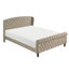 Lit plateforme tapissier moderne grand lit brun doux capitonné à oreilles tête de lit Chesterfield pied de lit meubles de chambre à coucher 1pc