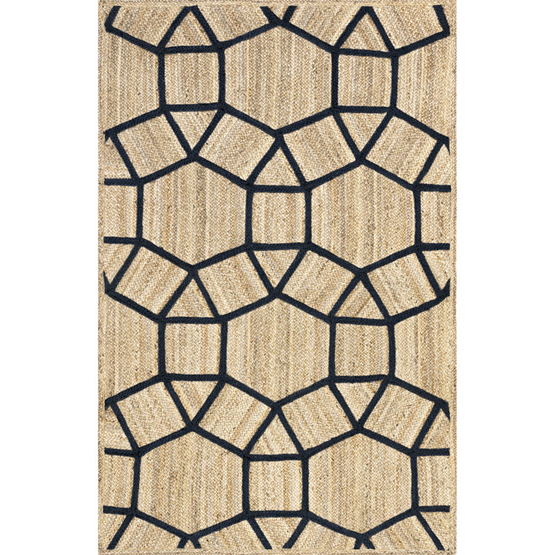 Tapis en jute Rozalia Jewel, Rectangle 4 pi x 6 pi