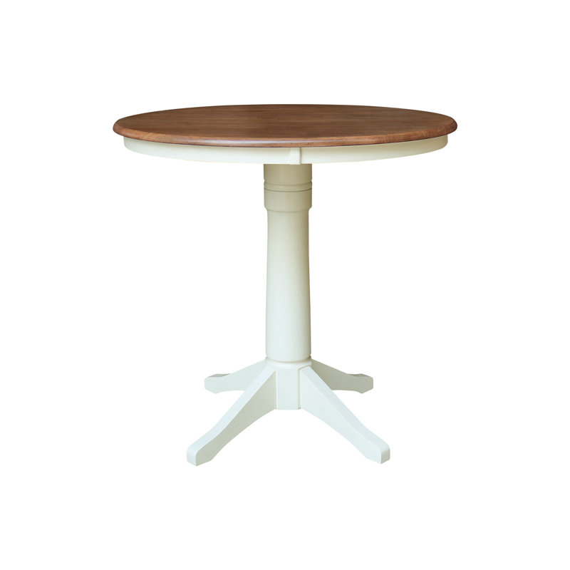 Table de salle à manger Gianluka, H 35,9 po x L 36 po x l 36 po, Noyer blanc / écorce