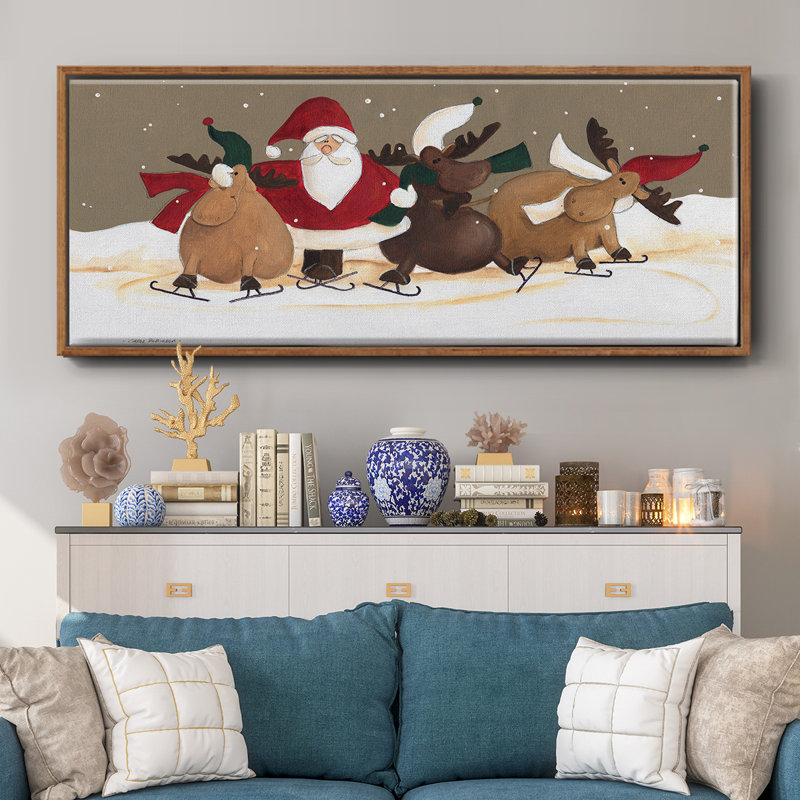 Skater Chorus Line- Framed Canvas