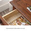 Buffet en bois de noyer massif