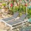 Chaise longue de patio inclinable