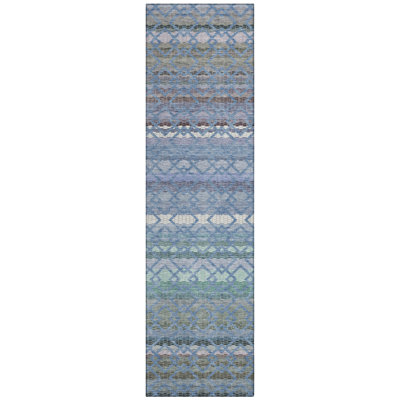 Machine Washable Indoor/Outdoor Chantille ACN2531 Stripes Rug