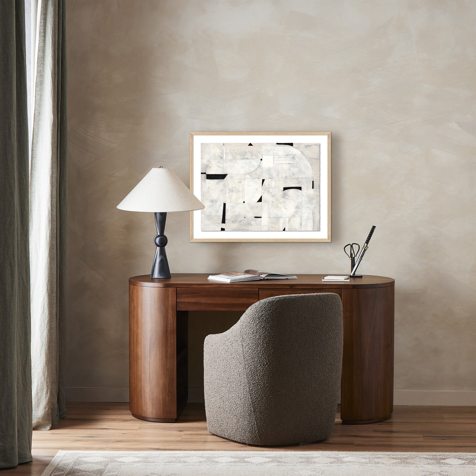 Another Dream by Jess Engle, White Oak Framed, 25" H x 32" W