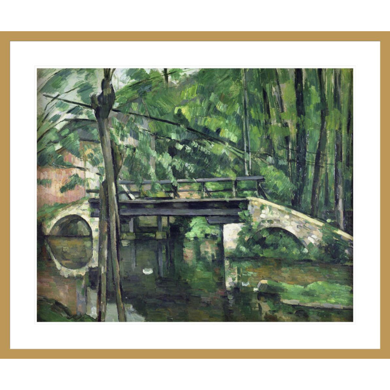 «The Bridge at Maincy» ou «The Bridge at Mennécy» ou «The Little Bridge» par Paul Cézanne, impression giclée encadrée