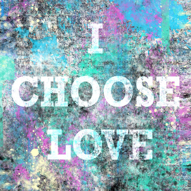 «Hergen Amy Smith I Choice Love» par Amy Smith, reproduction sur toile tendue, H 30 po x l 30 po, Cadre simple érable érable