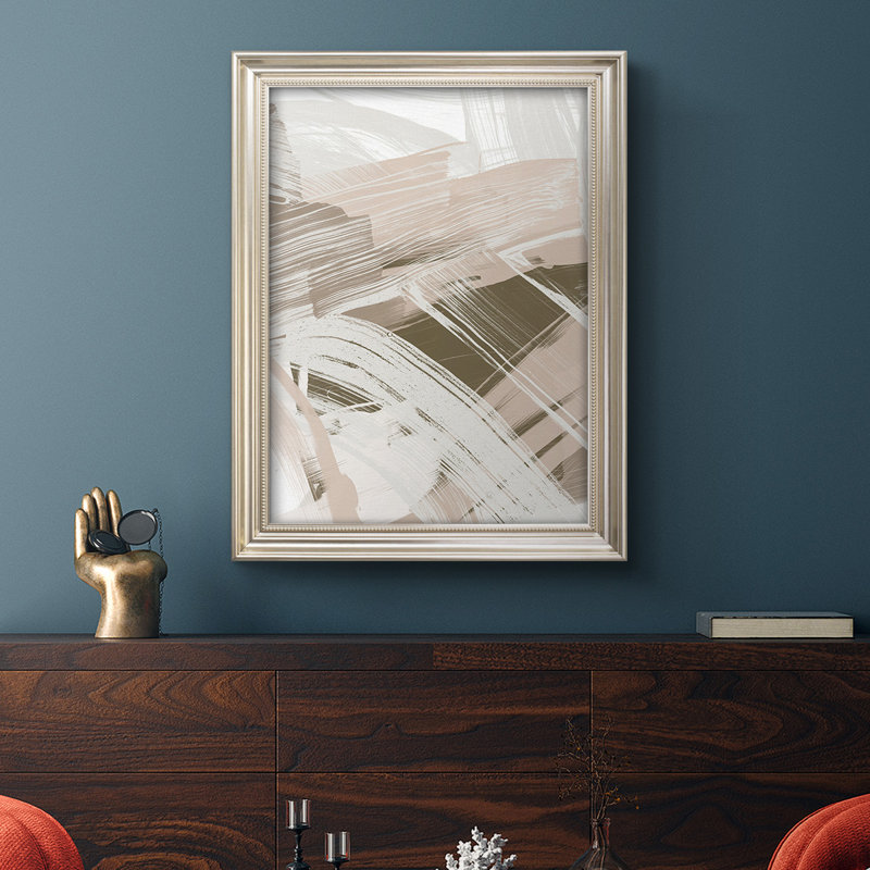 Earthtone Swipe I - reproduction d'art sur toile encadrée, L 29 po x H 41 po
