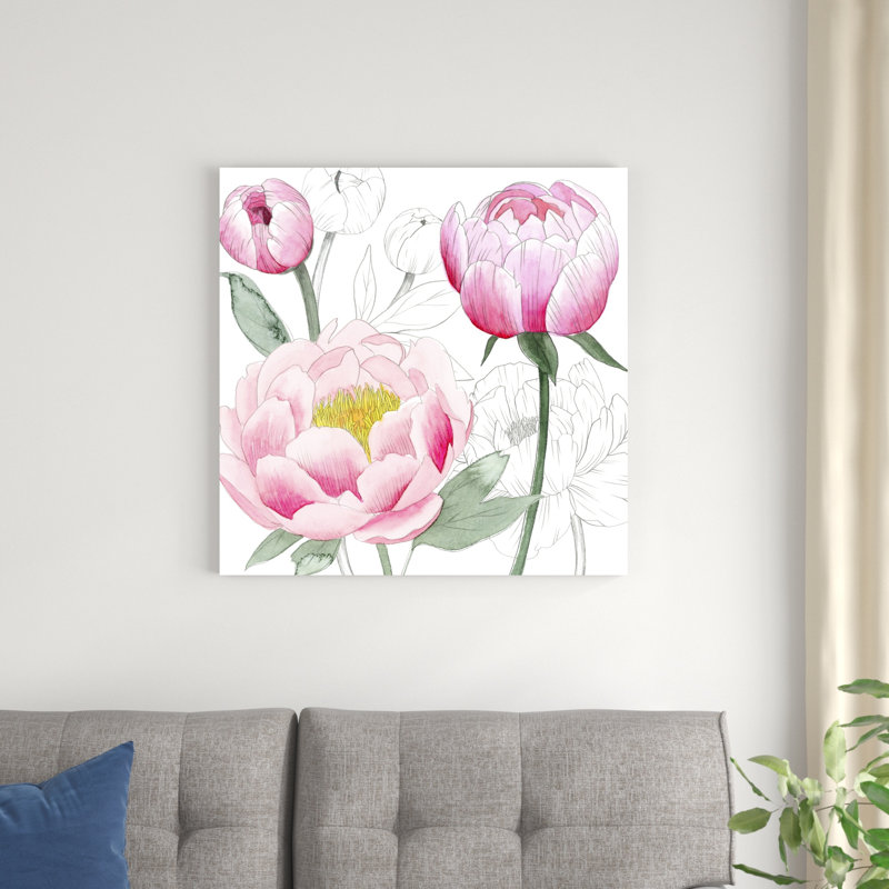 May Pivoines II, H 30 po x l 30 po