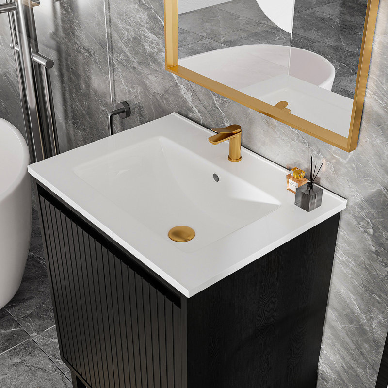 Meuble-lavabo 24 po sans lavabo, Noir