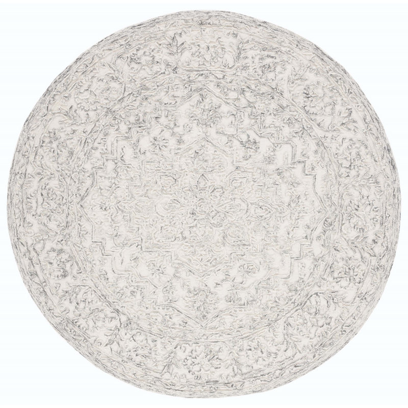 Martha Stewart Hand Tufted Indian Wool Pile Oriental Rug, Round 6'