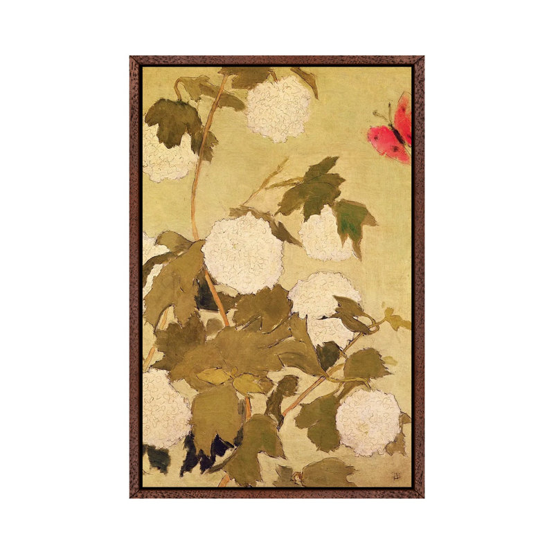 Snowballs, 1891 - Painting on Canvas, 66.04 cm H x 45.72 cm W, Classic Brown Wood Framed