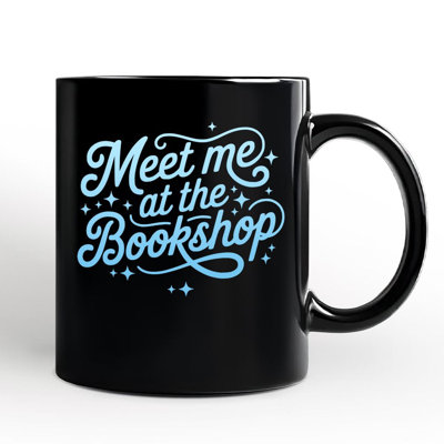 Meet Me At The Bookshop Mug, Cute Bookworm Quote Gift with Custom Name