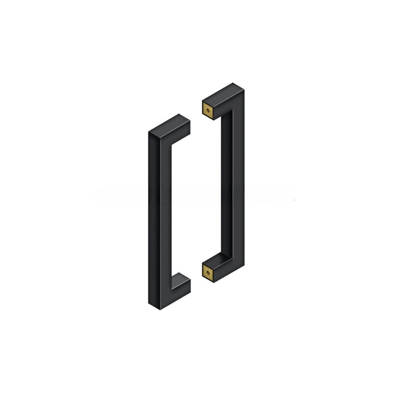 Deltana SSPBB1210U19 12" Contemporary Pulls, Back-to-Back in Paint Black, Paint Black